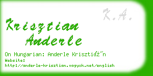 krisztian anderle business card